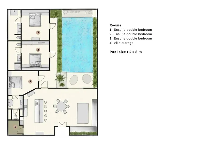 Stylish Boho Chic 3br In Umalas, Private Parking, Near Finns